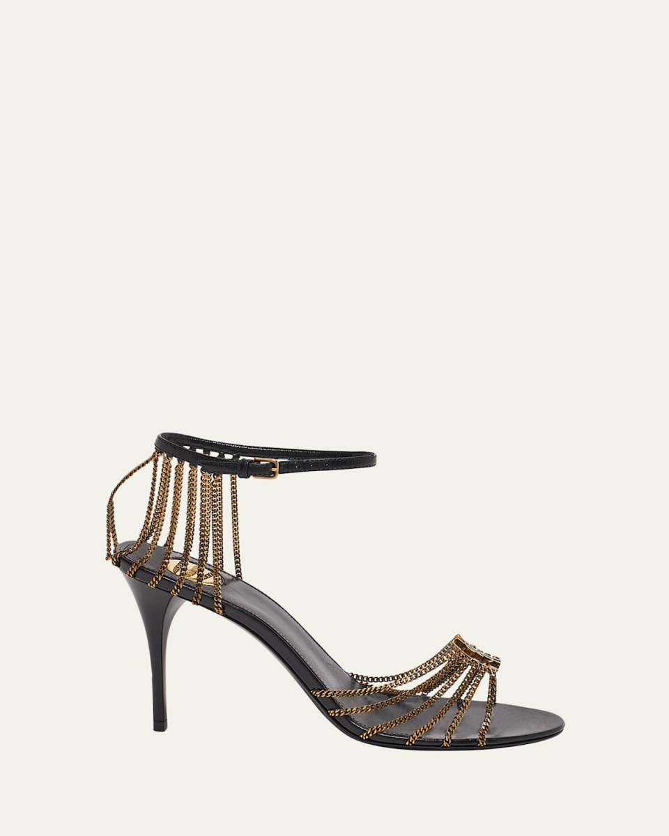 Babylone Strappy Chain YSL Stiletto Sandals